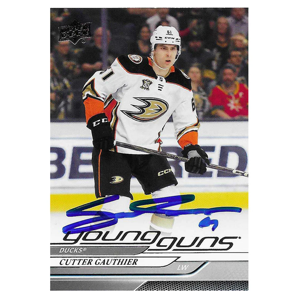 Cutter Gauthier Autographed 2024-25 Upper Deck Young Guns Rookie Card