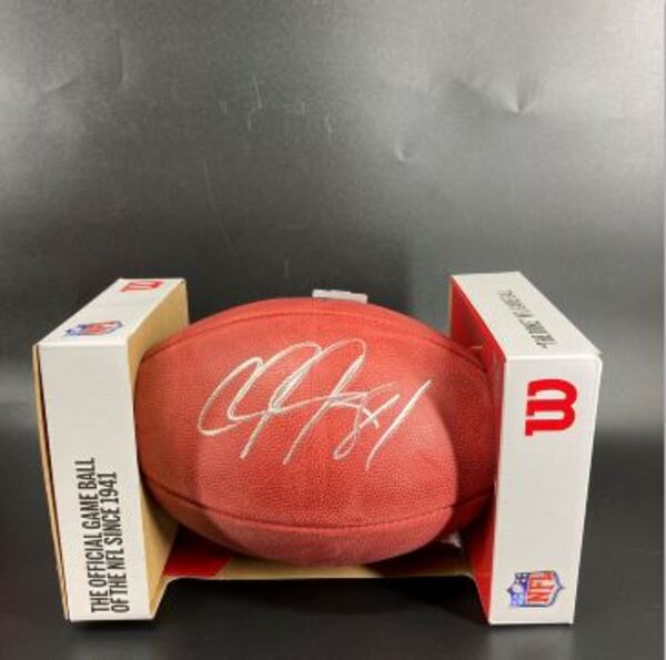 HOF - Lions Calvin Johnson Signed Authentic Football