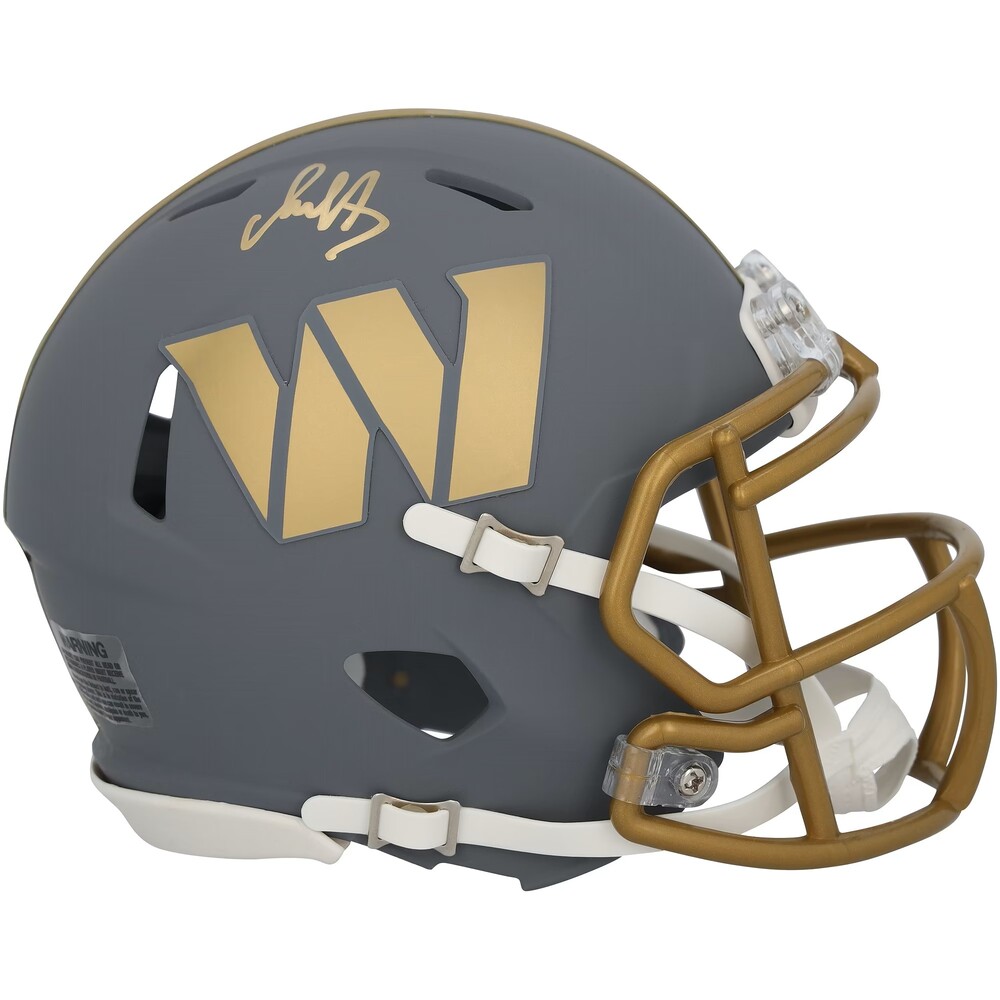 Alex Ovechkin Washington Capitals Autographed Washington Commanders 2024 Slate Speed Mini Helmet
