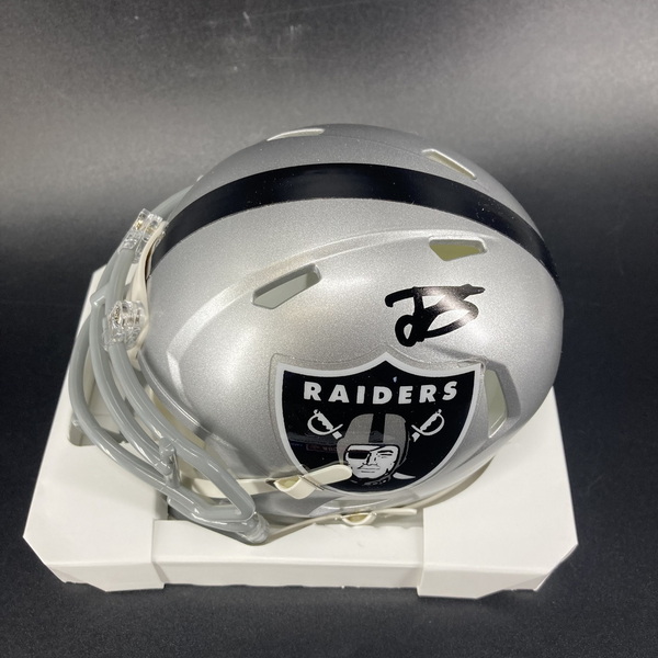 NFL - Raiders Jack Bech Signed Mini Helmet