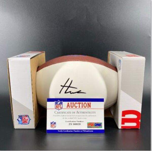 NFL - Lions Aidan Hutchinson signed white panel football