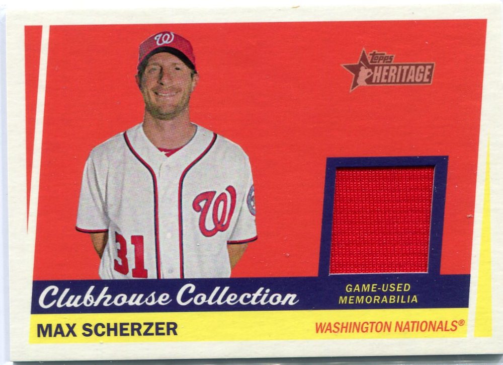 2016 Topps Heritage Clubhouse Collection Relics Max Scherzer