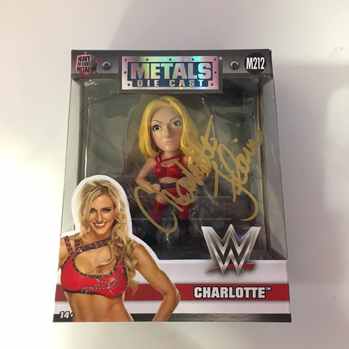 Charlotte Flair SIGNED WWE Metals Diecast Figure