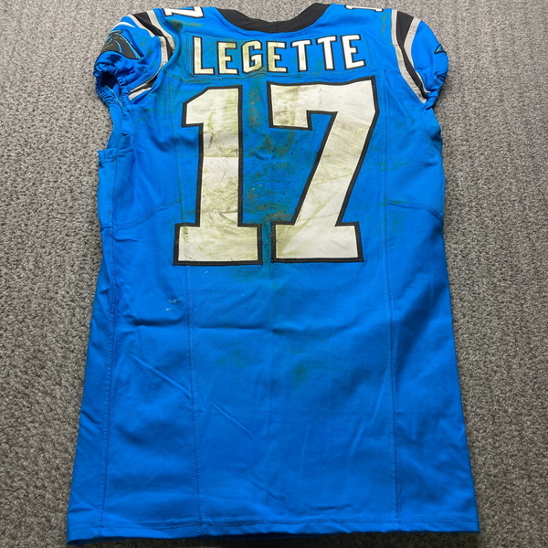 International Series - Panthers Xaivier Leggette Game Used Jersey (11/10...