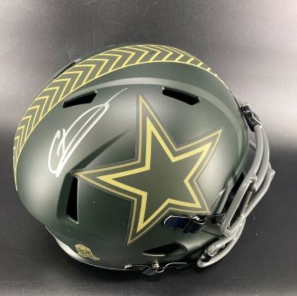 NFL - Cowboys Caleb Downs Signed Replica STS Helmet