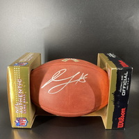 NFL - Dolphins Jaylen Wright Signed Authentic Football with STS Logo