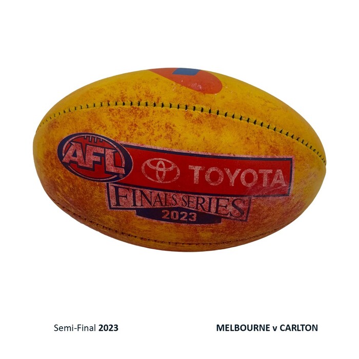 Photo of 2023 Melbourne v Carlton Semi Final Match-Used Ball