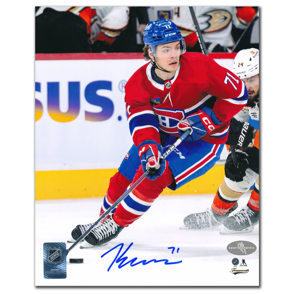 Jake Evans Autographed Montreal Canadiens 8x10 Photo · Driving Up Ice
