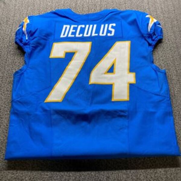 Sao Paulo Game - Chargers Austin Deculus Game Worn Jersey (9/05/2025) Si...