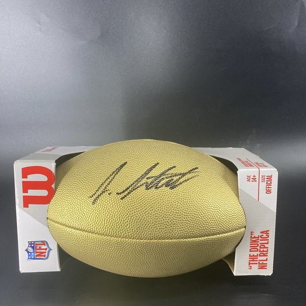 NFL - Bengals Shemar Stewart Signed Gold Composite Football