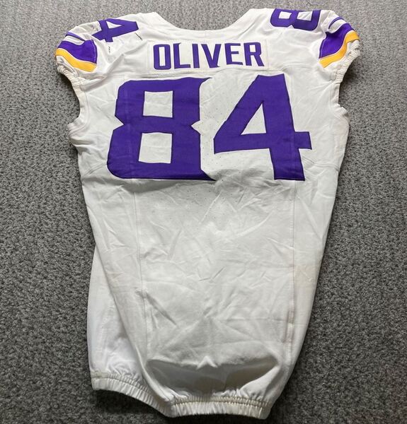 Dublin Games - Vikings Josh Oliver Game Worn Jersey (9/28/2025) Size 44 ...