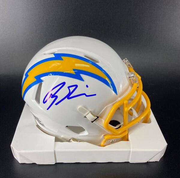 NFL - Chargers Brenden Rice Signed Mini Helmet