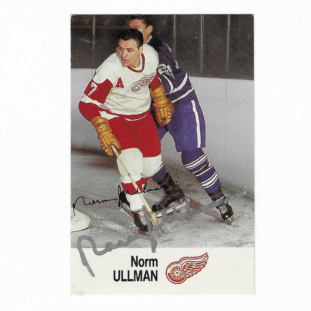 Norm Ullman Autographed 1988-89 Esso Hockey Card Sticker