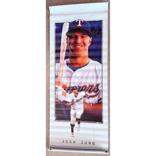 Photo of Josh Jung/Nathaniel Lowe Team-Issued Street Banner (MLB AUTHENTICATED)