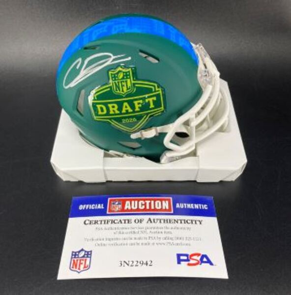 NFL - Cowboys Caleb Downs Signed NFL Draft Mini Helmet