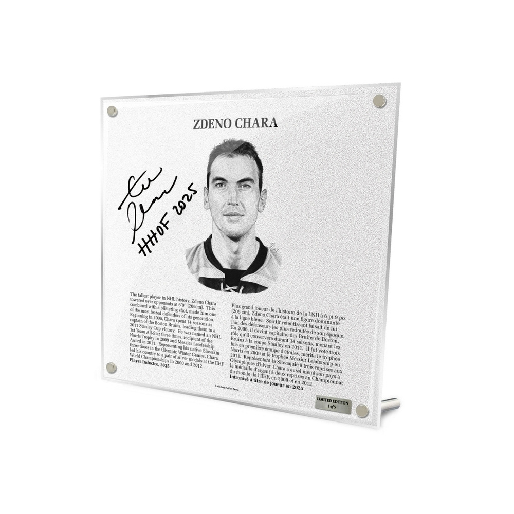 Zdeno Chara Autographed Legends Line Honoured Member Plaque - Limited Edition 4/5