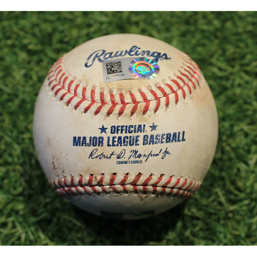 Game-Used Baseball: Franmil Reyes 36th Career Double (CLE @ KC 9/1/20)