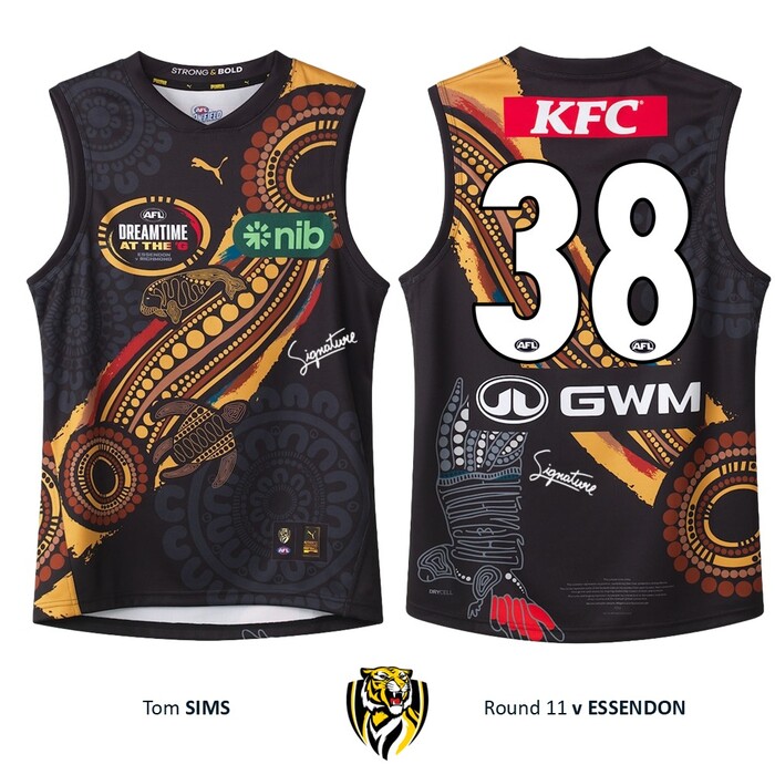 Photo of Tom Sims #38 Richmond 2026 Dreamtime Guernsey
