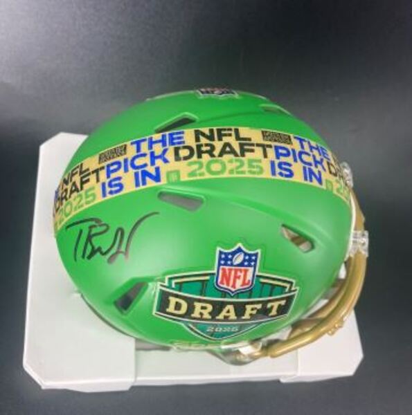 NFL - Cowboys Tyler Booker Signed NFL Draft Mini Helmet