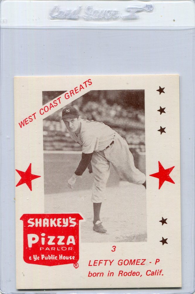 1975 Shakey's Pizza #3 Lefty Gomez
