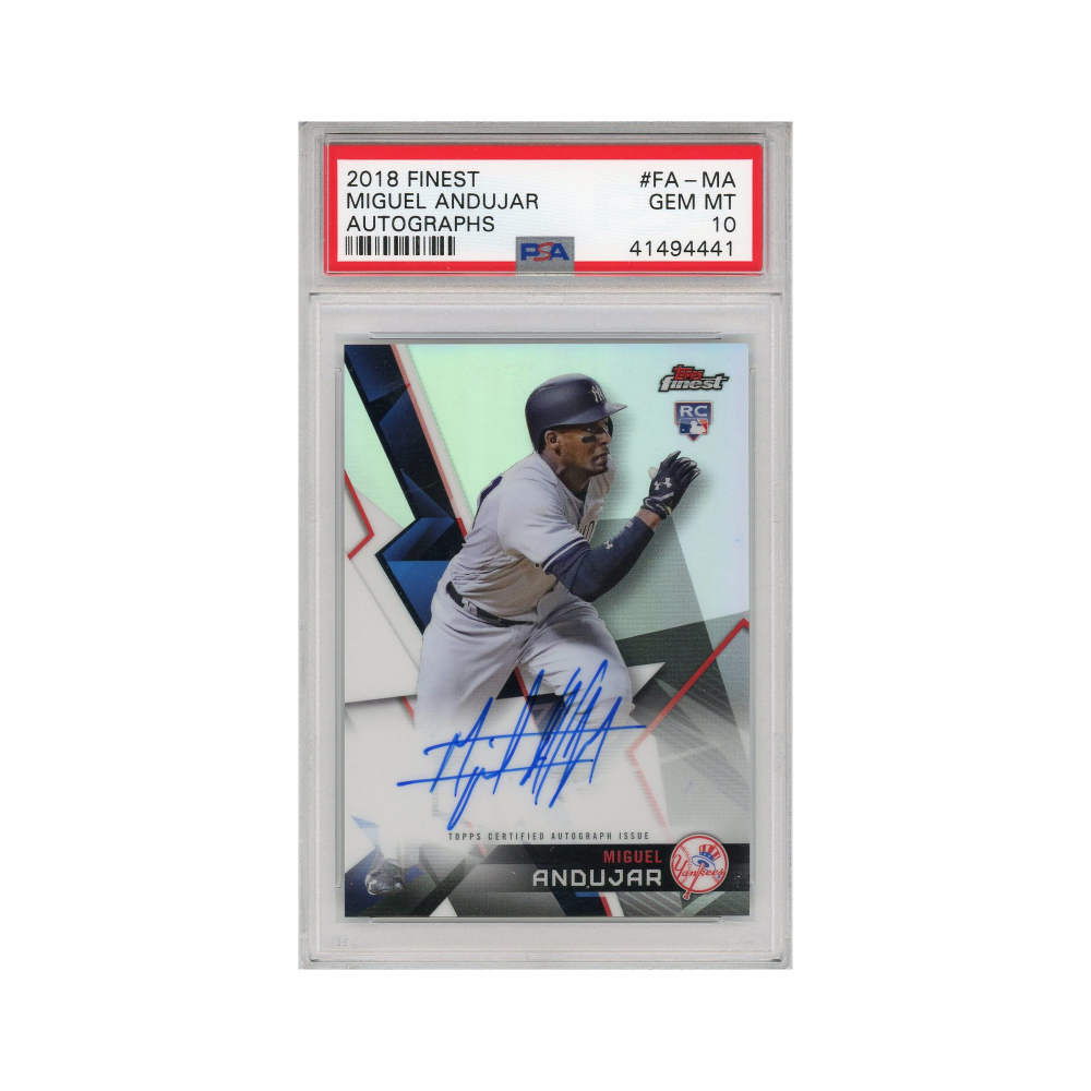 Miguel Andujar New York Yankees Autographed 2018 Topps Finest RC 