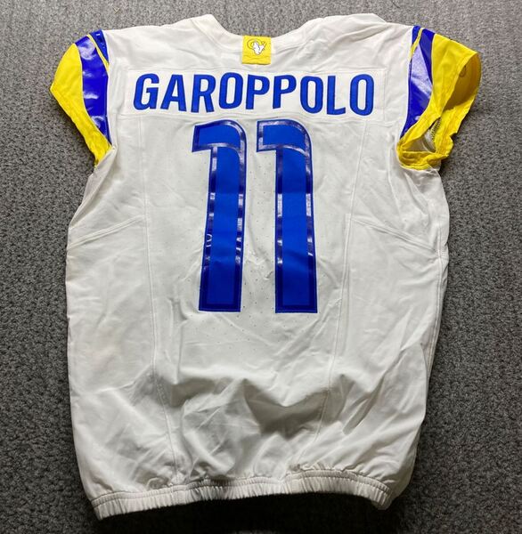 London Games - Rams Jimmy Garoppolo Game Worn Jersey (10/19/2025) Size 4...