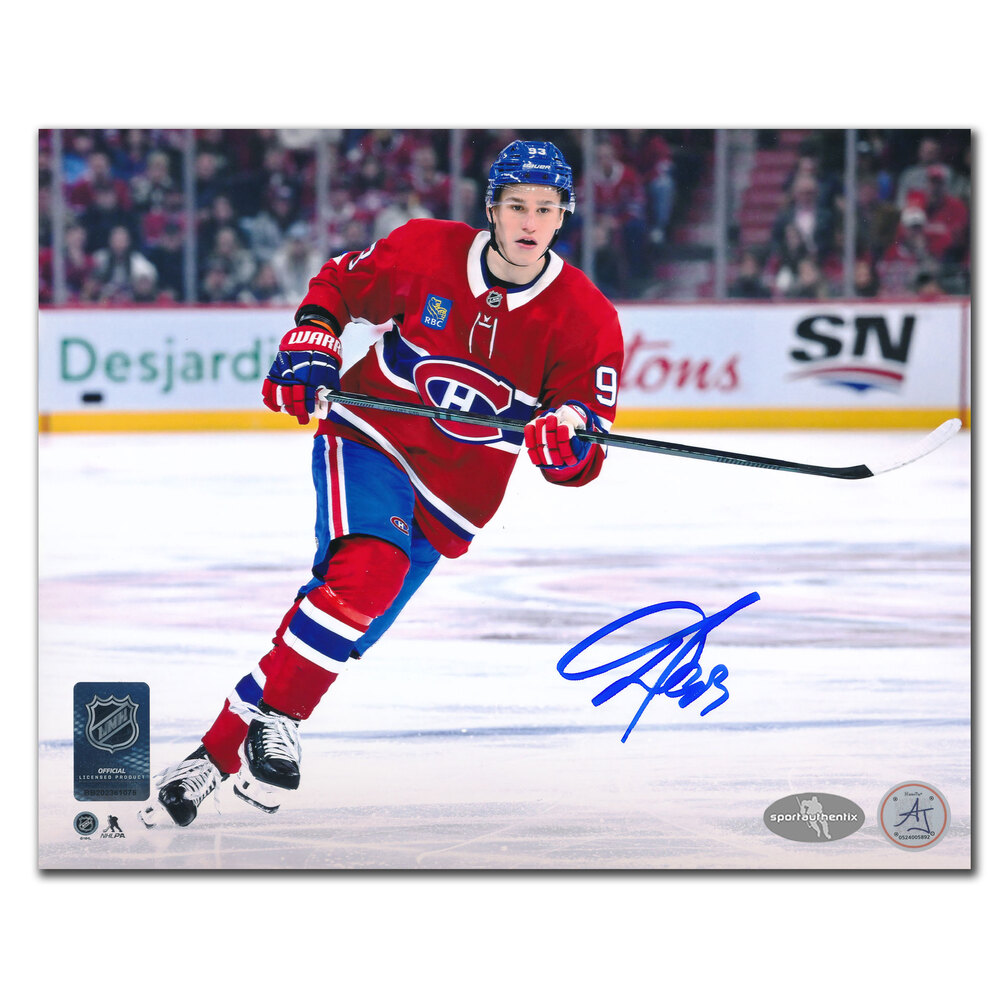Ivan Demidov Autographed Montreal Canadiens 8x10 Photo · Red Jersey Skating