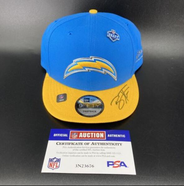 NFL - Chargers Brenen Thompson Signed Hat With 2026 Draft Pin