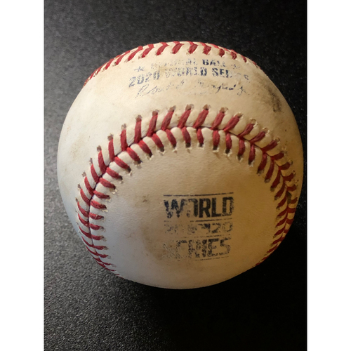 Game-Used Baseball - 2020 World Series - Los Angeles Dodgers vs. Tampa Bay Rays - Game 5 - Pitcher: Clayton Kershaw, Batters: Yandy Diaz (RBI Triple), Randy Arozarena (3 Pitches, Ball in Dirt) - Bot 3