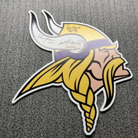 HOF - Vikings Fat Head Foam Core Cut Out Signed by Warren Moon, Paul Kra...