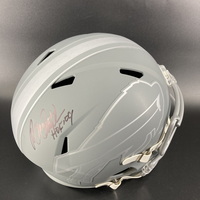 HOF - Bills Bruce Smith Signed Replica Slate Speed Helmet with HOF 09 In...