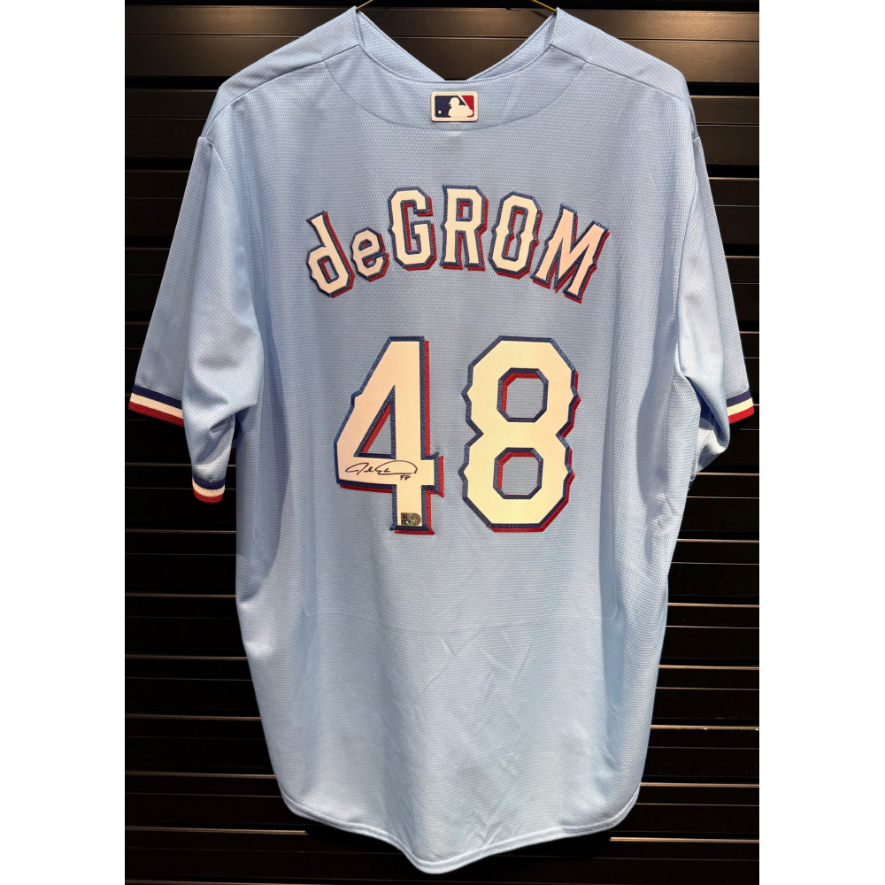 デグロム テキサス レンジャーズ 直筆サイン入りユニフォーム The official auction site of Rangers Auctions | Texas Rangers Auctions