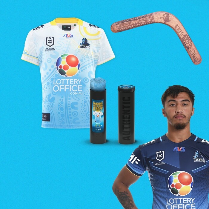 Photo of NRL #14 2025 Gold Coast Titans Indigenous Jersey