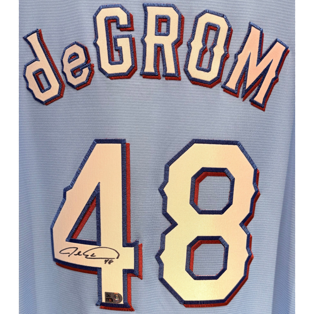 デグロム テキサス レンジャーズ 直筆サイン入りユニフォーム The official auction site of Rangers Auctions | Texas Rangers Auctions