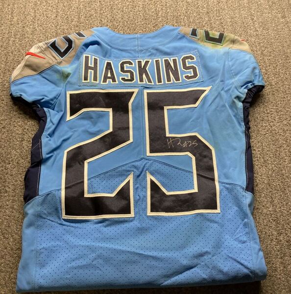 Crucial Catch - Titans Hassan Haskins Signed Game Worn Jersey (10/23/22)...