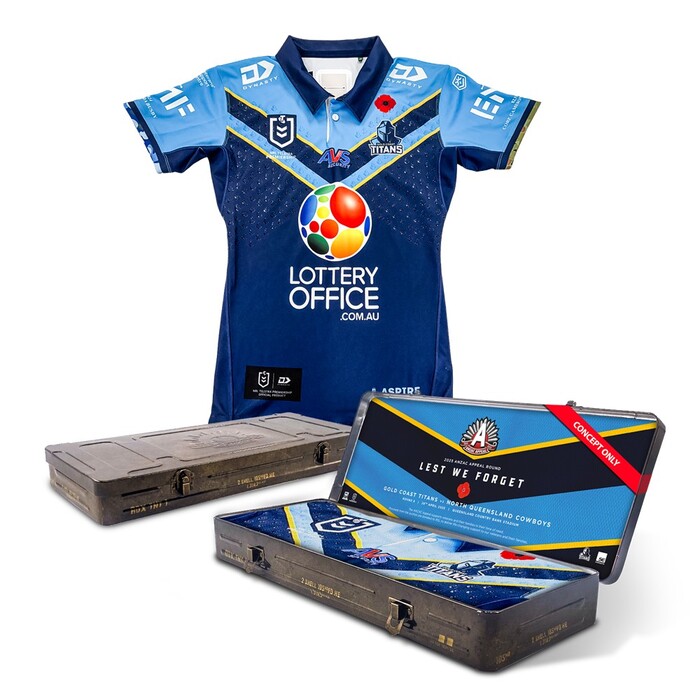 Arama Hau Gold Coast Titans 2025 ANZAC Player Jersey