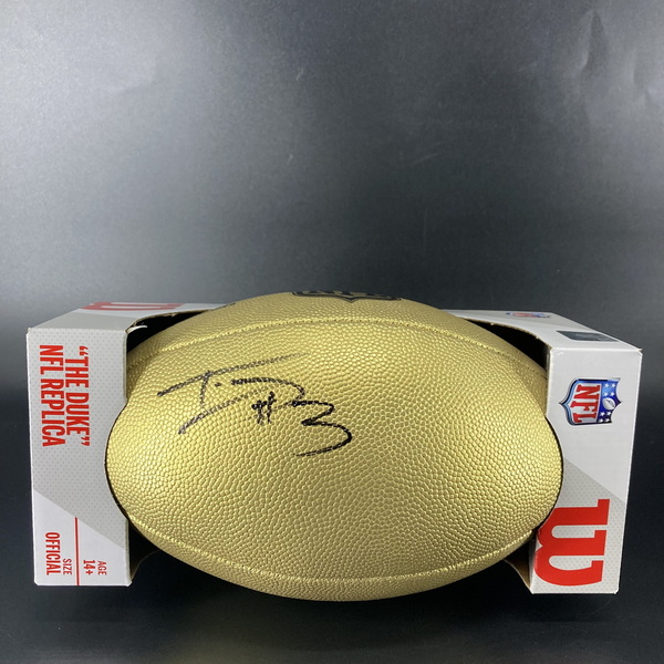 NFL - Giants Tyrone Tracy Jr. Signed Gold Composite Football