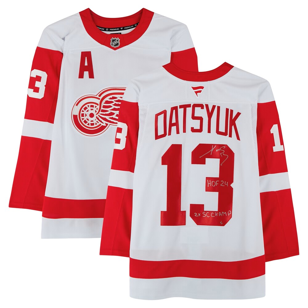 Pavel Datsyuk Detroit Red Wings Autographed White Fanatics Premium Jersey with Multiple Inscriptions - Limited Edition 1 of 1