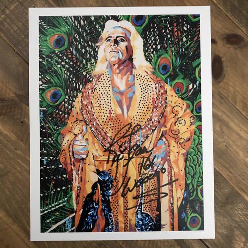 Ric Flair SIGNED 11 x 14 Rob Schamberger Print