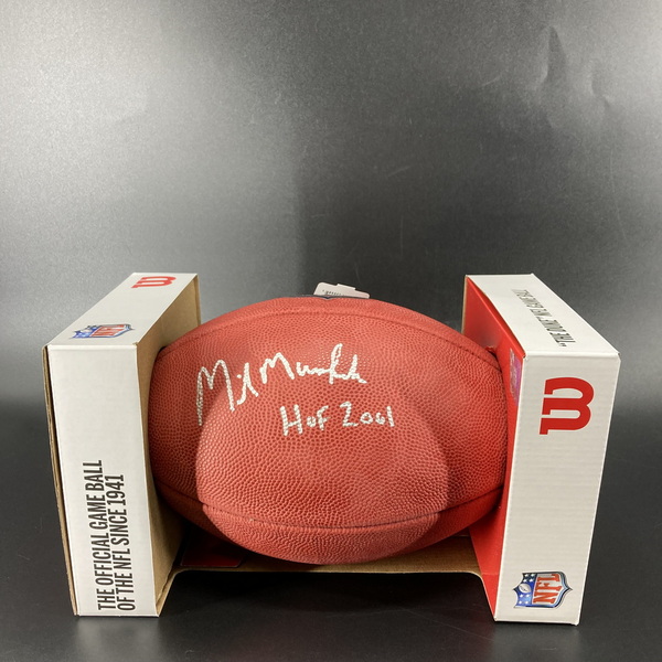 HOF - Oilers Mike Munchak Signed Authentic Football