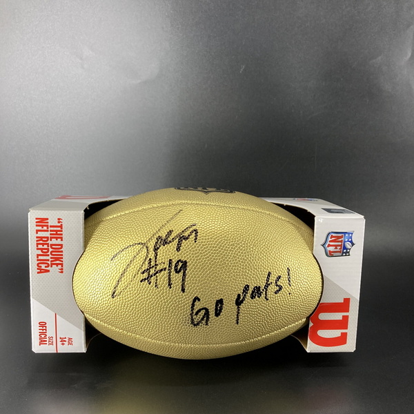 NFL - Cowboys Joe Milton Signed Gold Composite Football