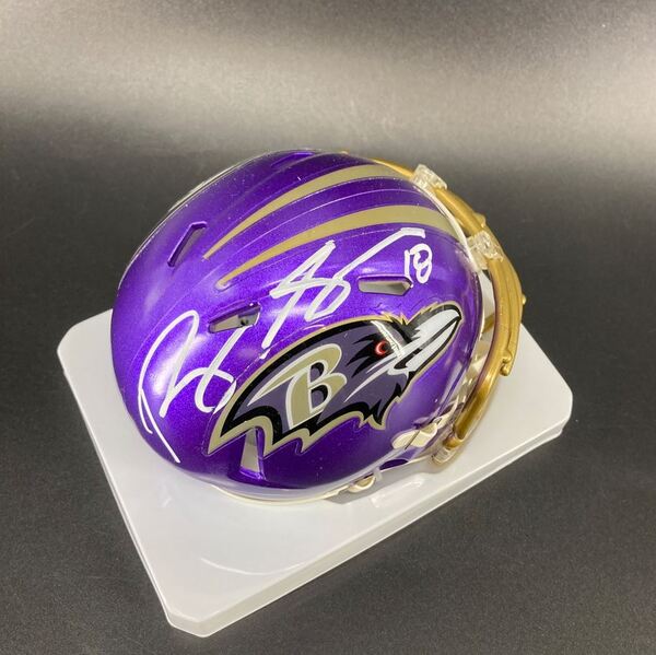 NFL - Ravens Roquan Smith Signed Flash Mini Helmet