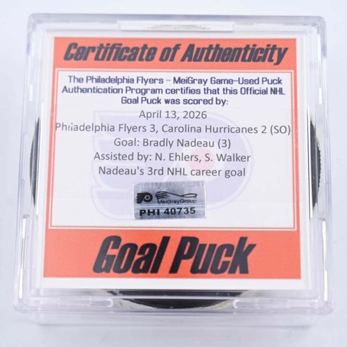 Image of Nadeau, Bradly - Carolina Hurricanes - April 13, 2026 at Philadelphia Flyers (Flyers Logo)