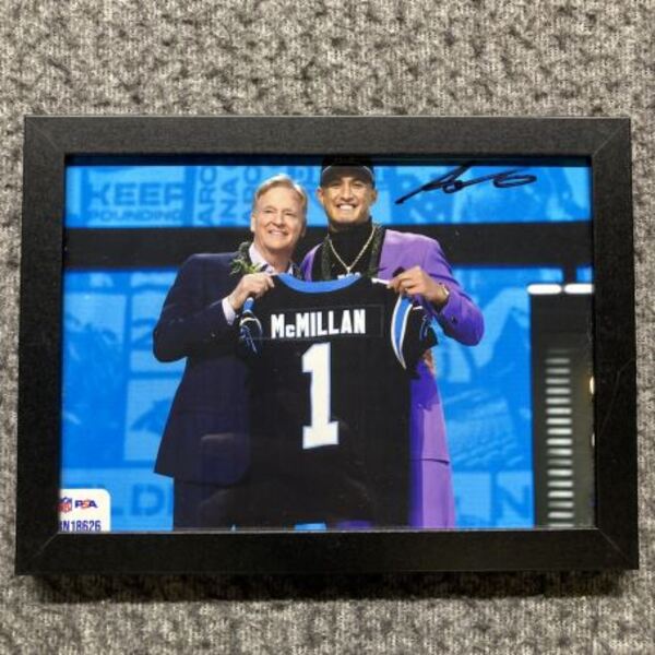 NFL - Panthers Tetairoa McMillan Signed And Framed 4x6 Draft Photo