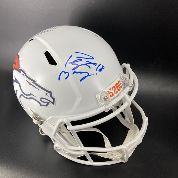 NFL - Broncos Peyton Manning Signed Alternate Replica Speed Helmet