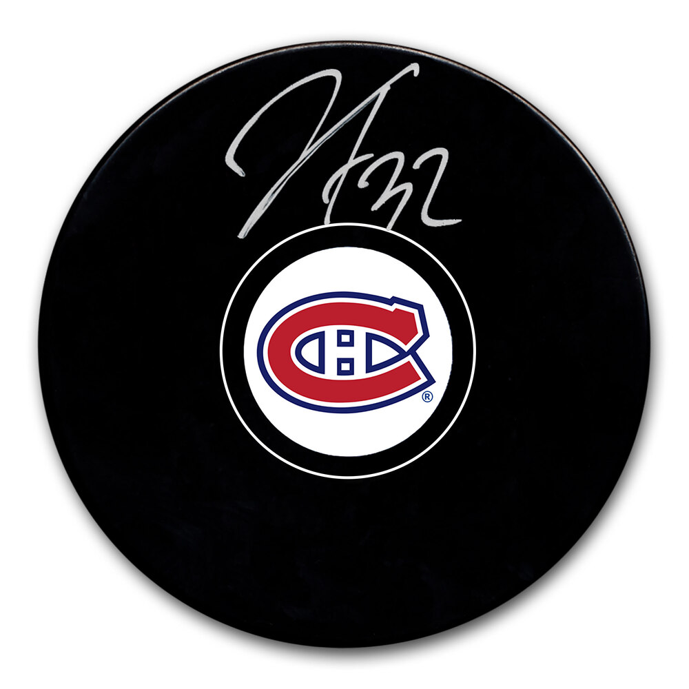 Jacob Fowler Autographed Montreal Canadiens Hockey Puck