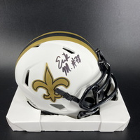 NFL - Saints Erik McCoy Signed Lunar Eclipse Mini Helmet
