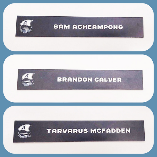 Toronto Argonauts 2022 Championship Season Locker Room Nameplates (Road Set)
