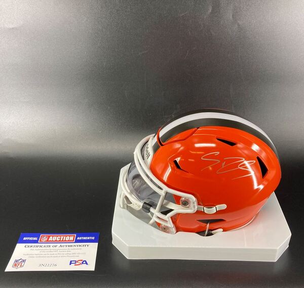 NFL - Browns Shedeur Sanders Signed Mid Size Helmet