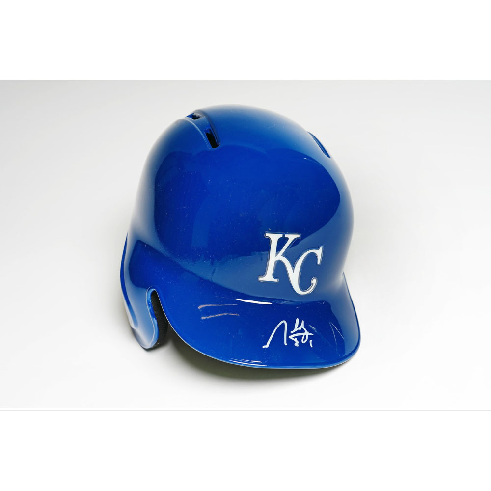 MJ Melendez Autographed Blue Batting Helmet MLB Charities